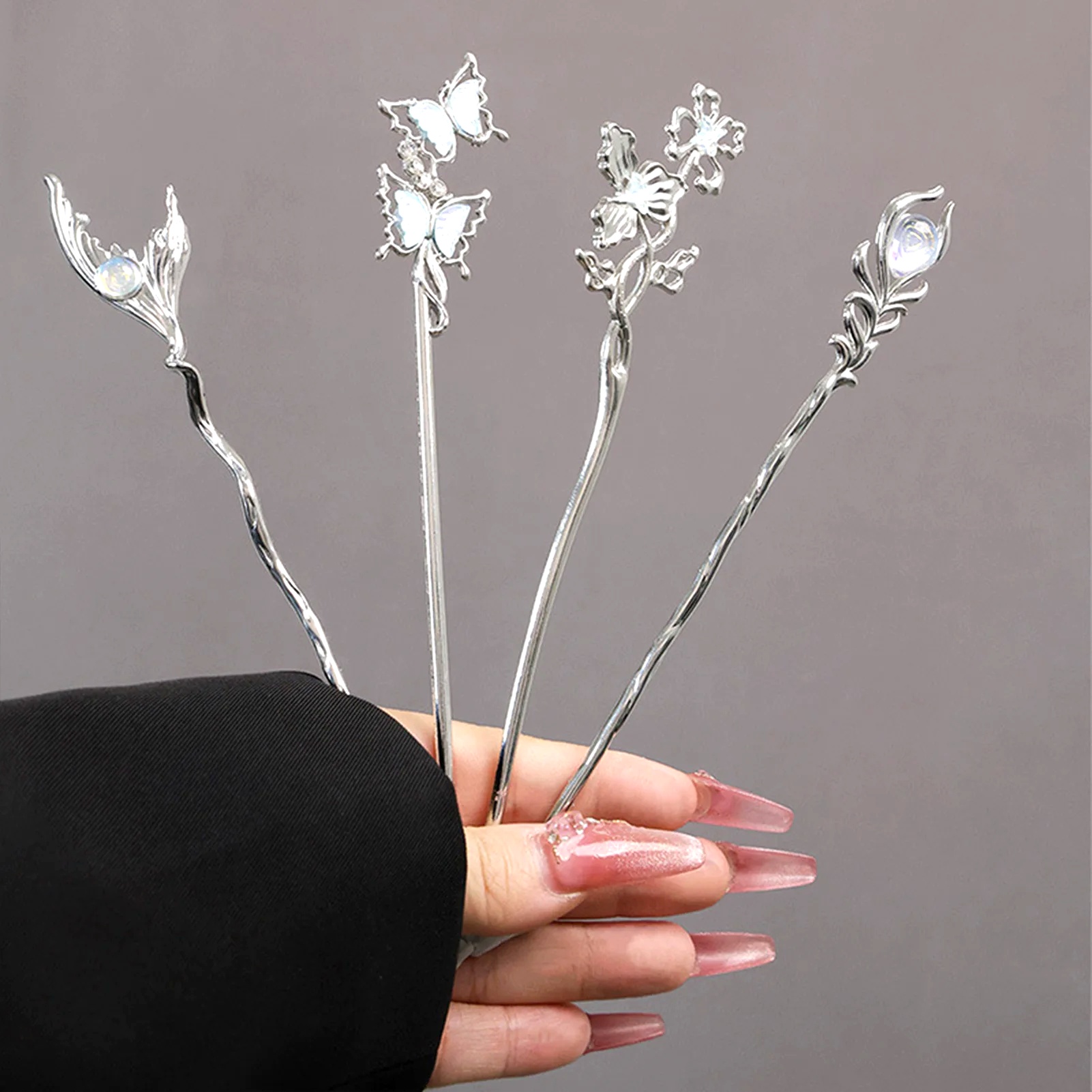 Mens Accessories Style - Starry-Sky Moonlight Stone Hairpin Female New