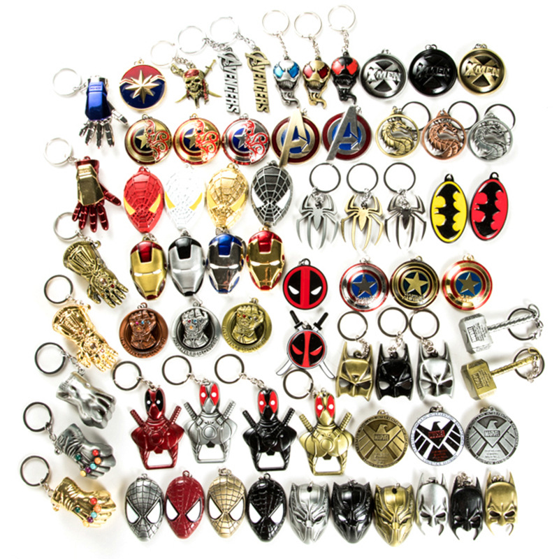 Men Accessories Ring - Cool Superhero Metal Car Keychain Avengers