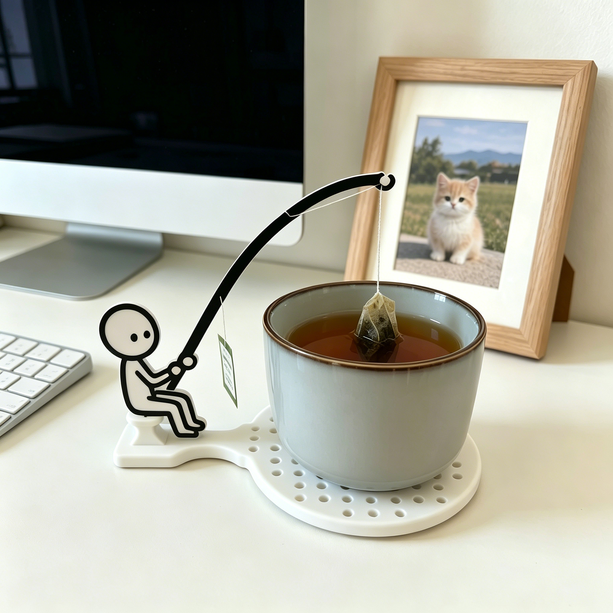 Men'S Accessories Office - Funny Tea Bag Holder, Cute Fishing