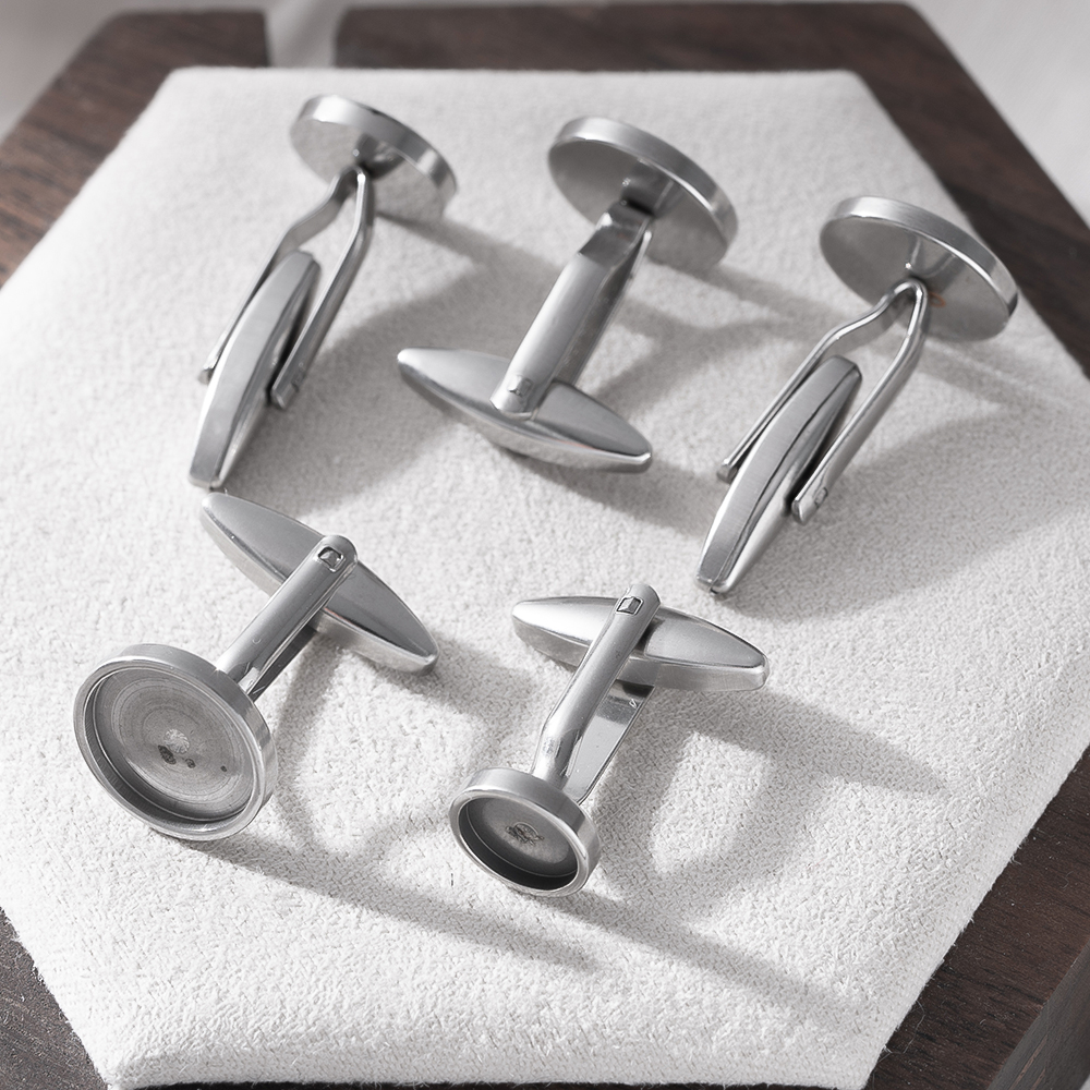 Men Accessories Ring - 5Pcs Stainless Steel Cufflinks Cuff Button