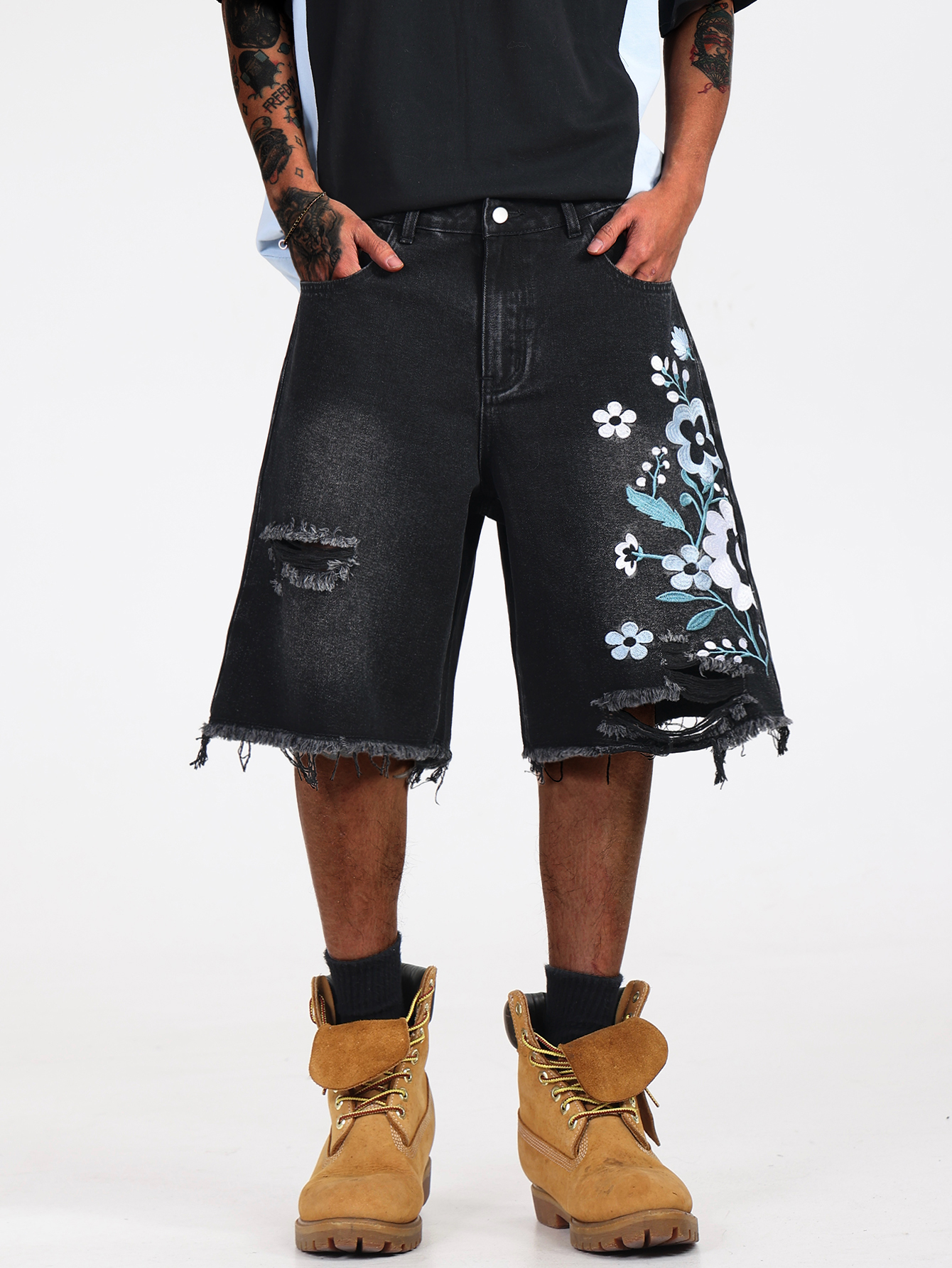 Mens Accessories Style - Street Style Black Y2K Retro Floral