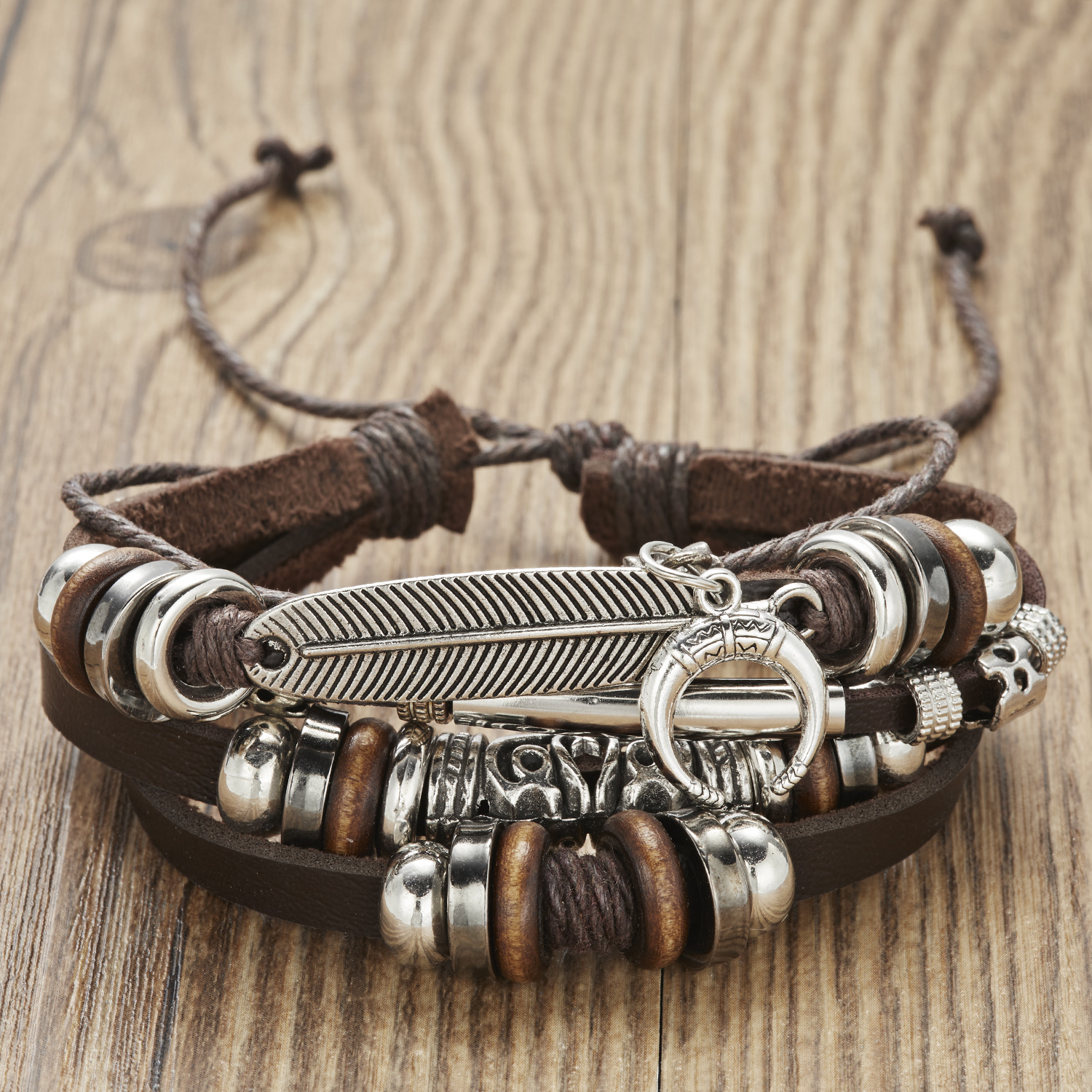 Hot Sale Men Feather Leather B - огляд і ціна Men'S Accessories Jewelry Sale