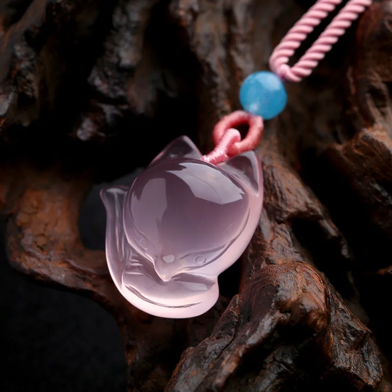 1PC Natural Pink Chalcedony ag - огляд і ціна Men Accessories Chain