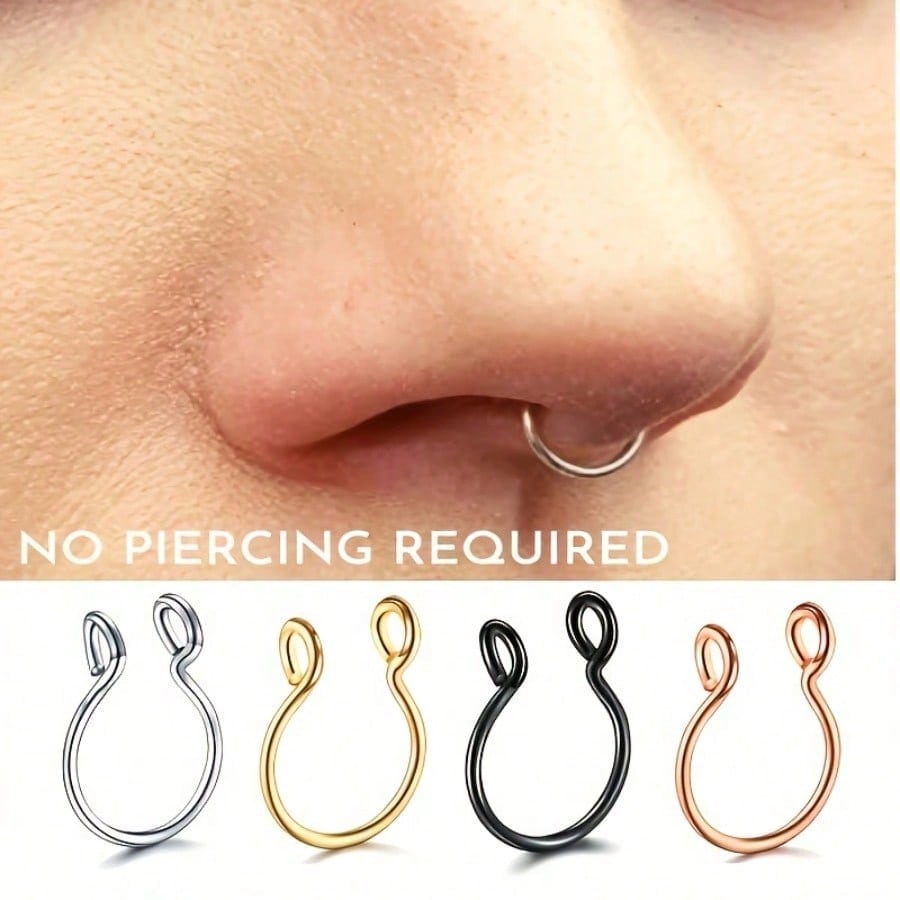 Multi-Color Nose Ring Hoop Non - огляд і ціна Men Accessories Ring