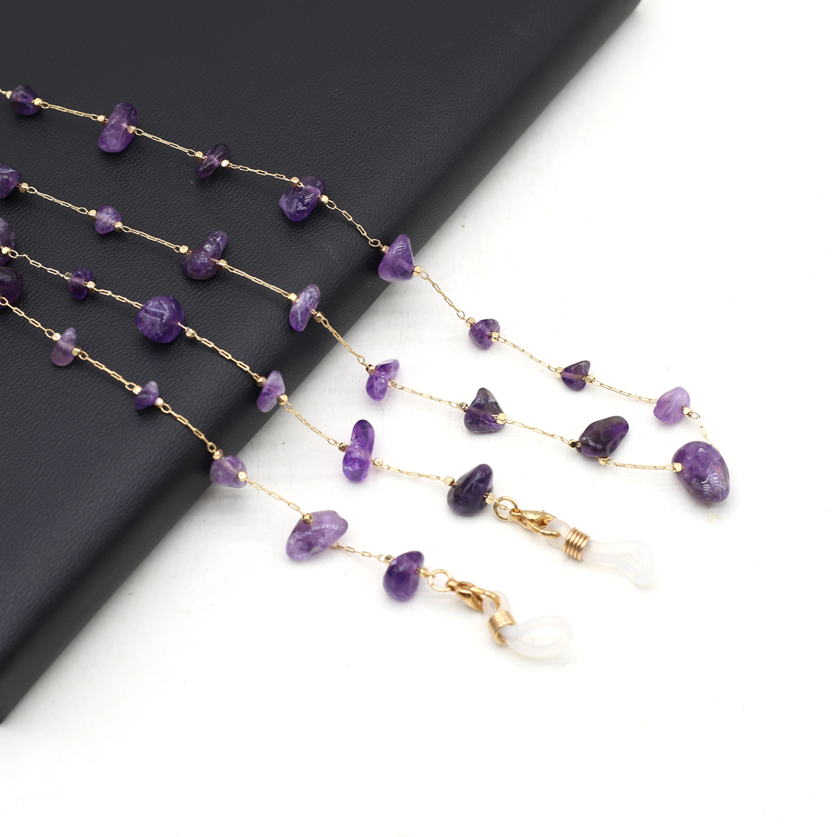 Natural Amethyst Stone Beaded  - огляд і ціна Men Accessories Chain