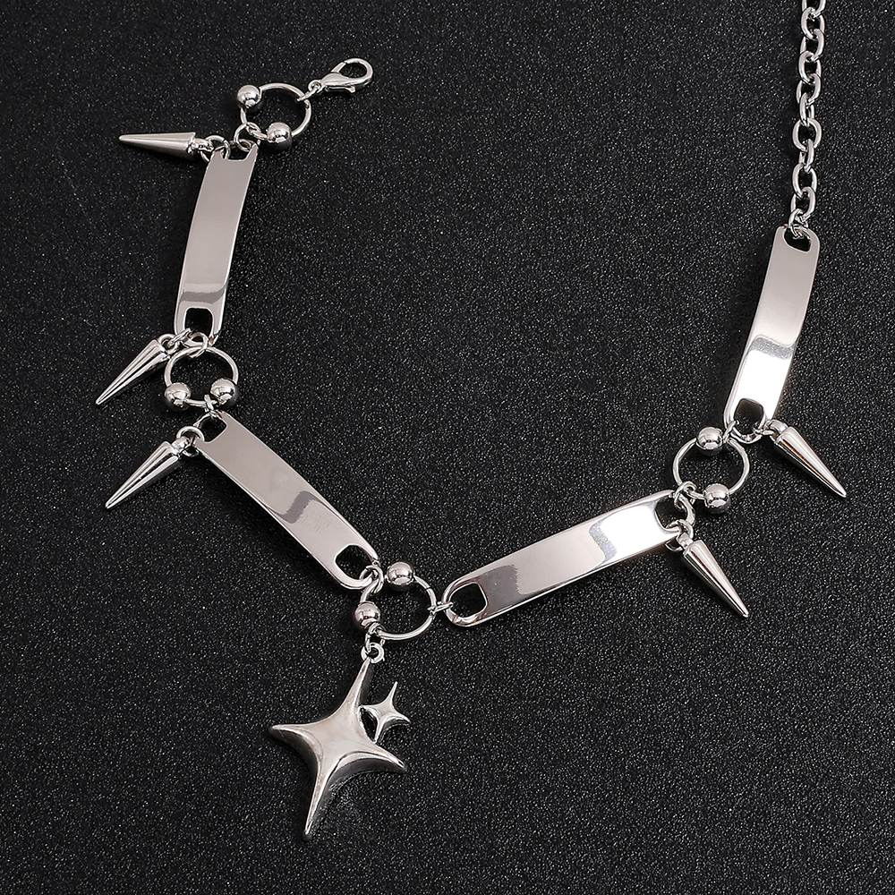 Punk Style Silver Spiked Star  - огляд і ціна Mens Accessories Style