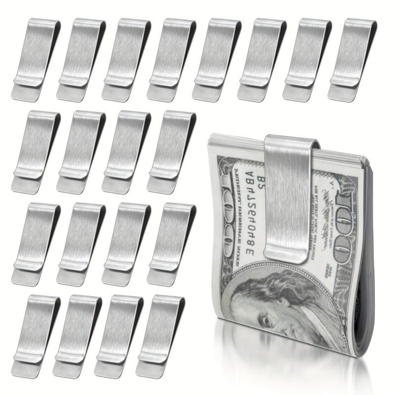 20PCS Stainless Steel Silver S - огляд і ціна Money Clip Slim
