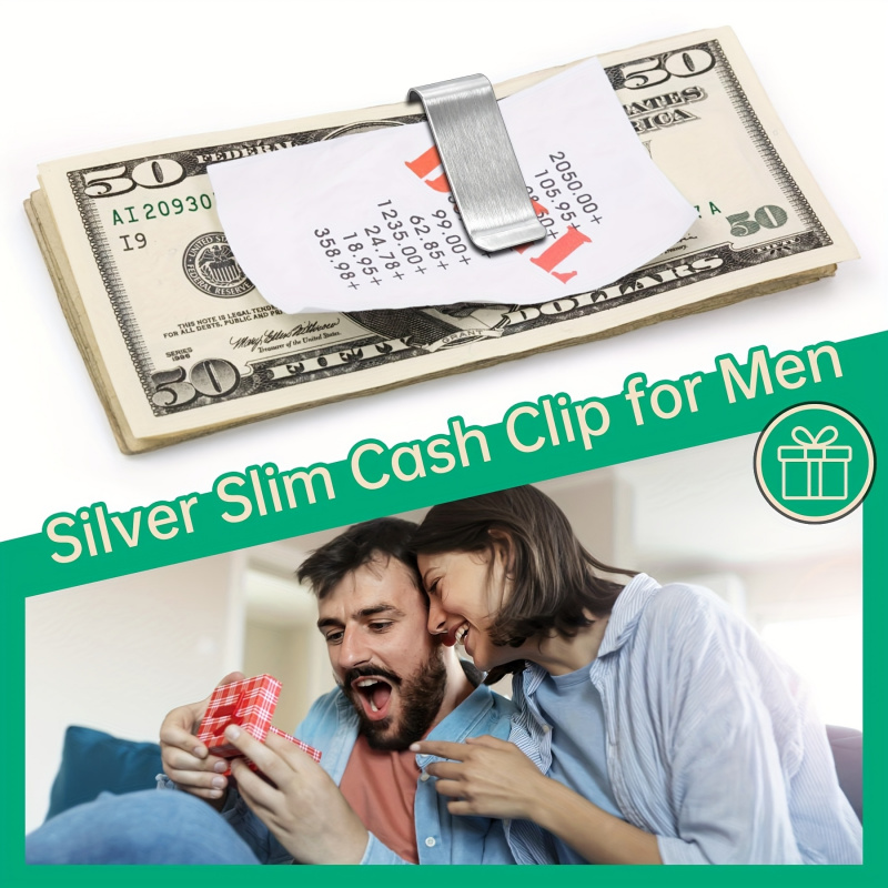 20PCS Stainless Steel Silver S - огляд і ціна Money Clip Slim