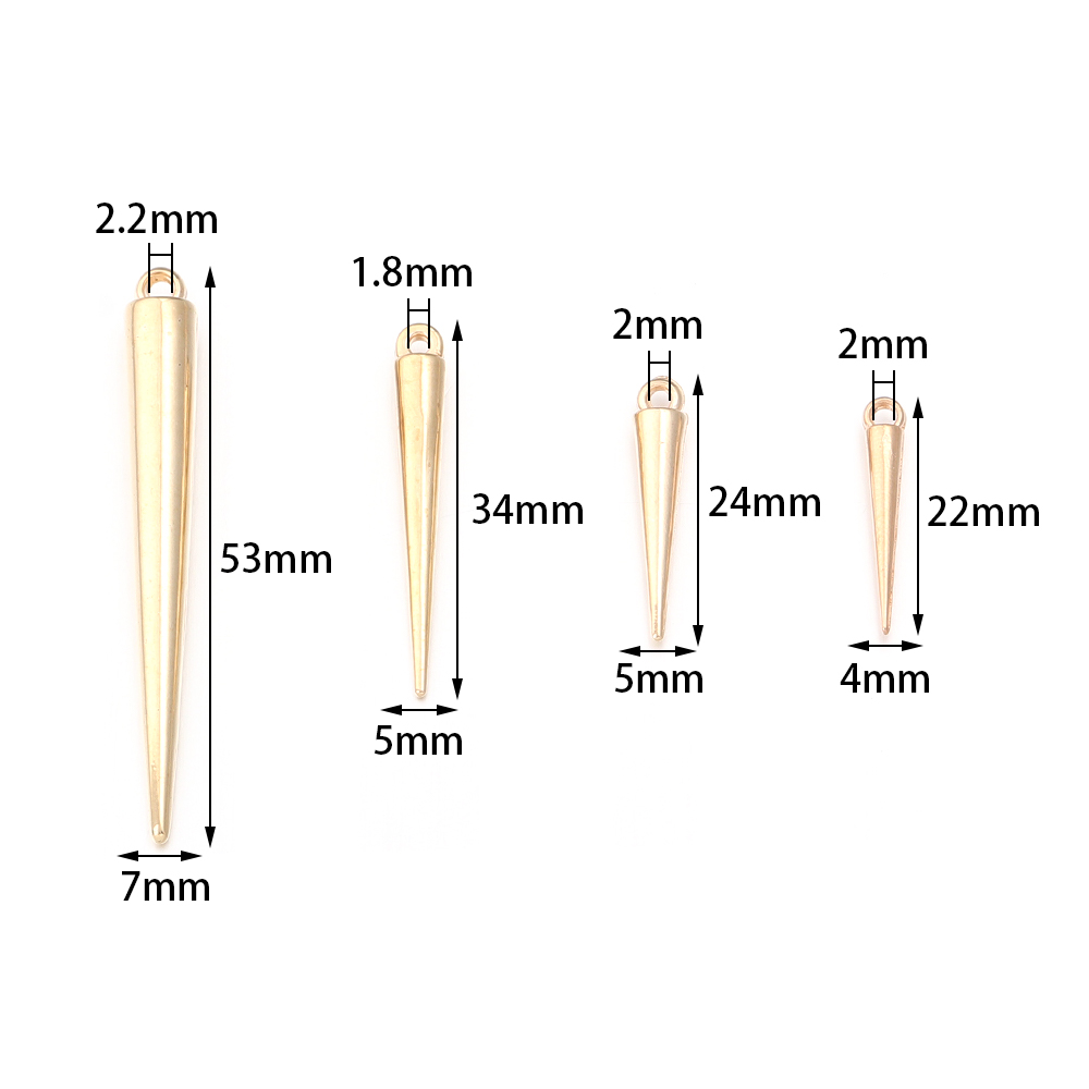 50-200pcs/lot CCB Plastic Cone - огляд і ціна Men Accessories Earrings