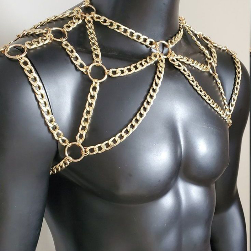 Punk Men Shoulder Body Chain B - огляд і ціна Men Accessories Chain