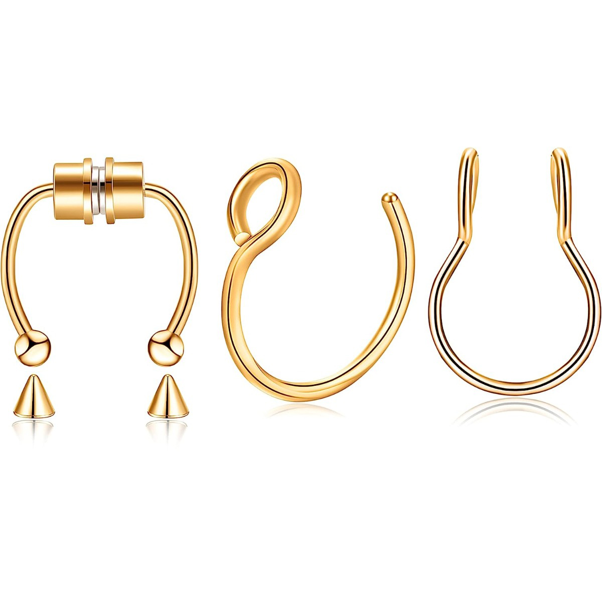 3Pcs Magnetic Fake Septum Ring - огляд і ціна Men Accessories Ring