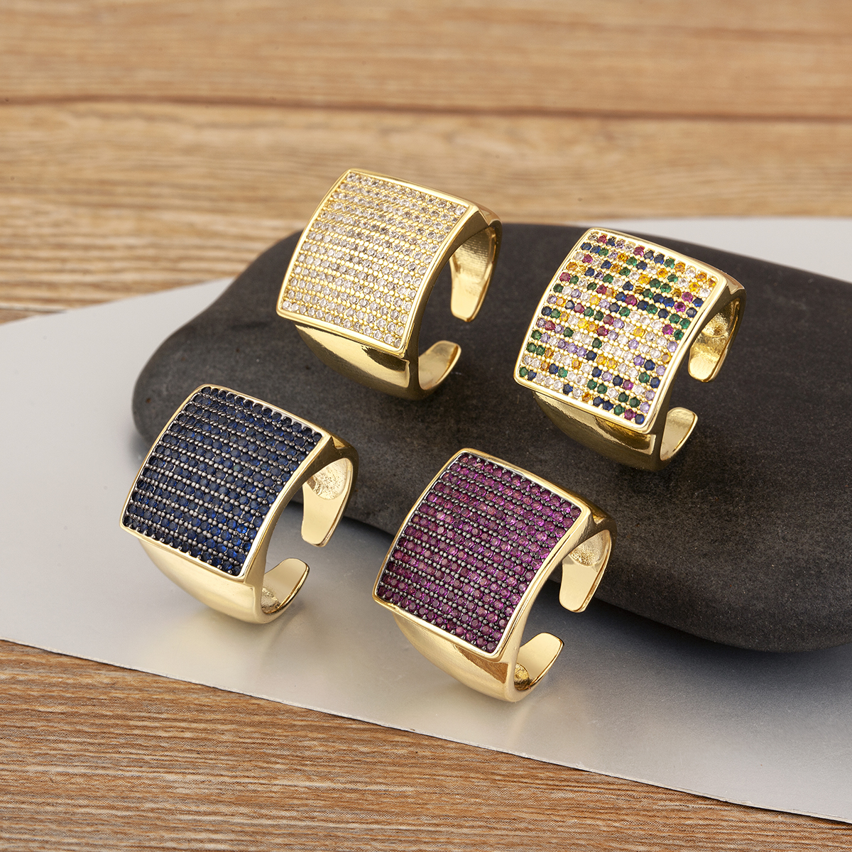 Nidin Hot Sale Punk Style Rect - огляд і ціна Men'S Accessories Jewelry Sale