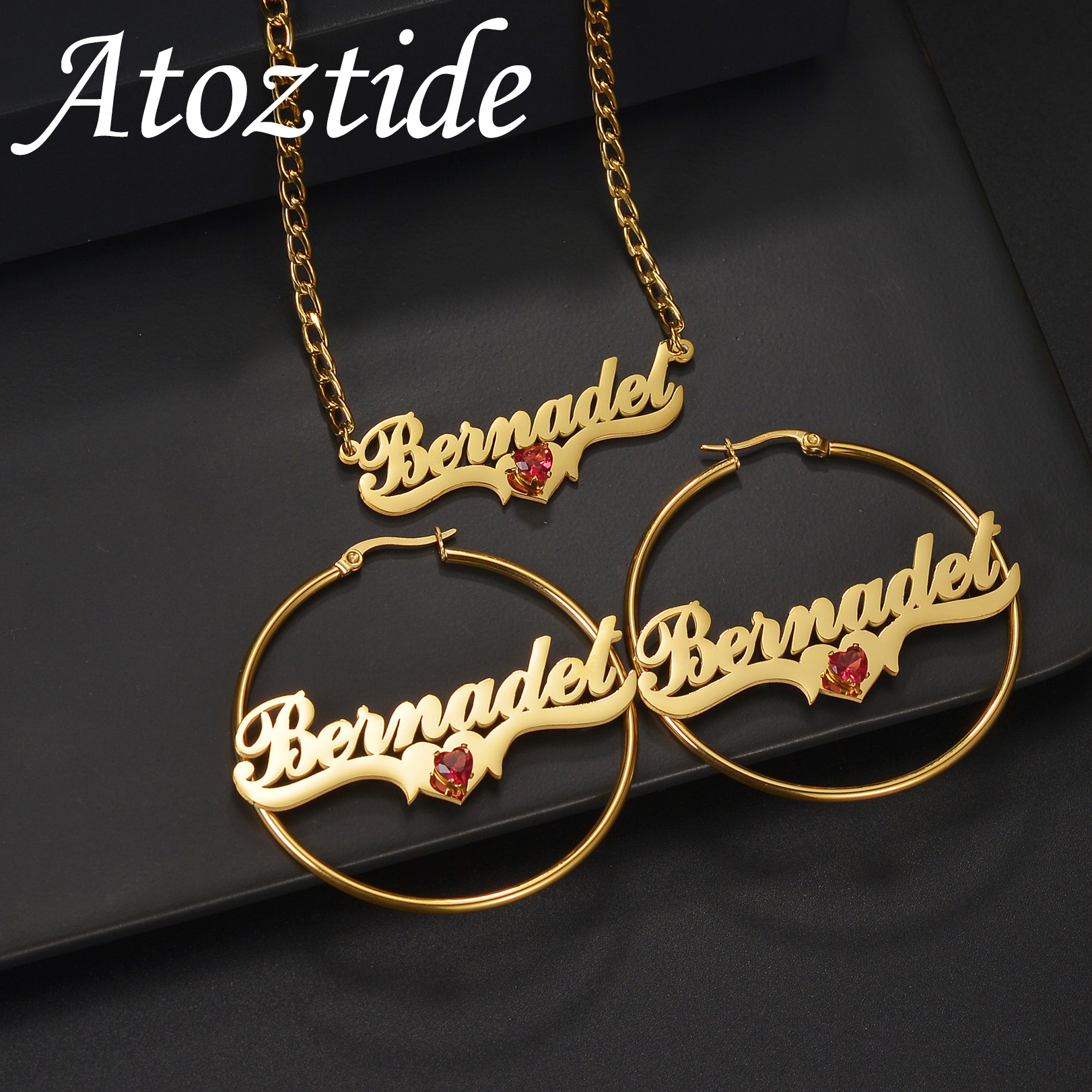 Atoztide Custom Name Necklace  - огляд і ціна Men Accessories Earrings