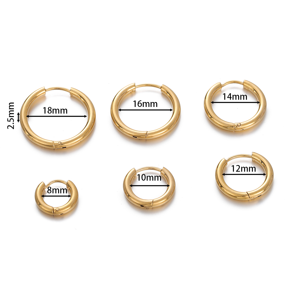 2 pcs 8/10/12/14/16/18mm Stain - огляд і ціна Men Accessories Earrings